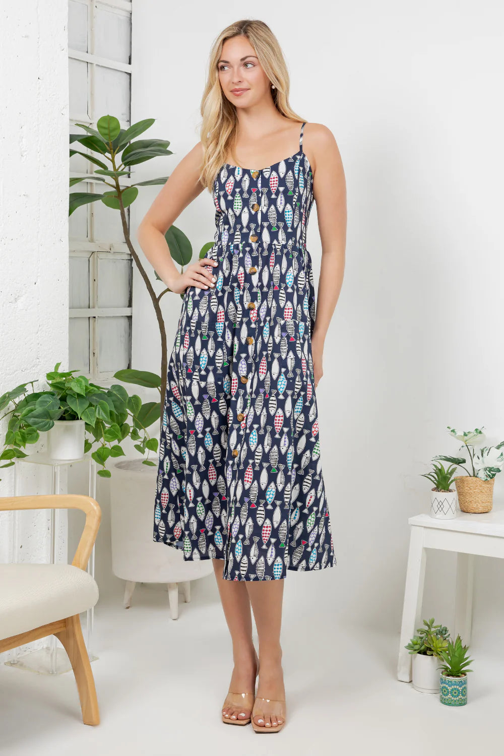 Summer Fish Cami Dress