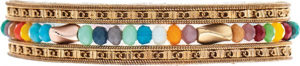 Multicolor Glass Bead Magnetic Bracelet