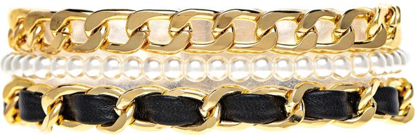 Designer Chain Faux Pearl Magnetic Bracelet