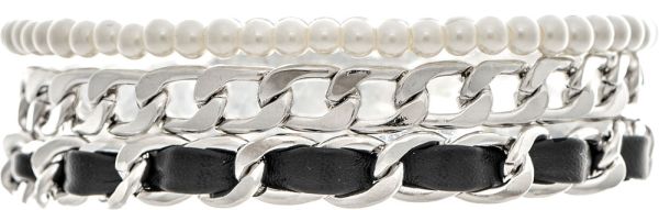 Designer Chain Faux Pearl Magnetic Bracelet