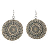 Wooden Mandala Bamboo Earrings