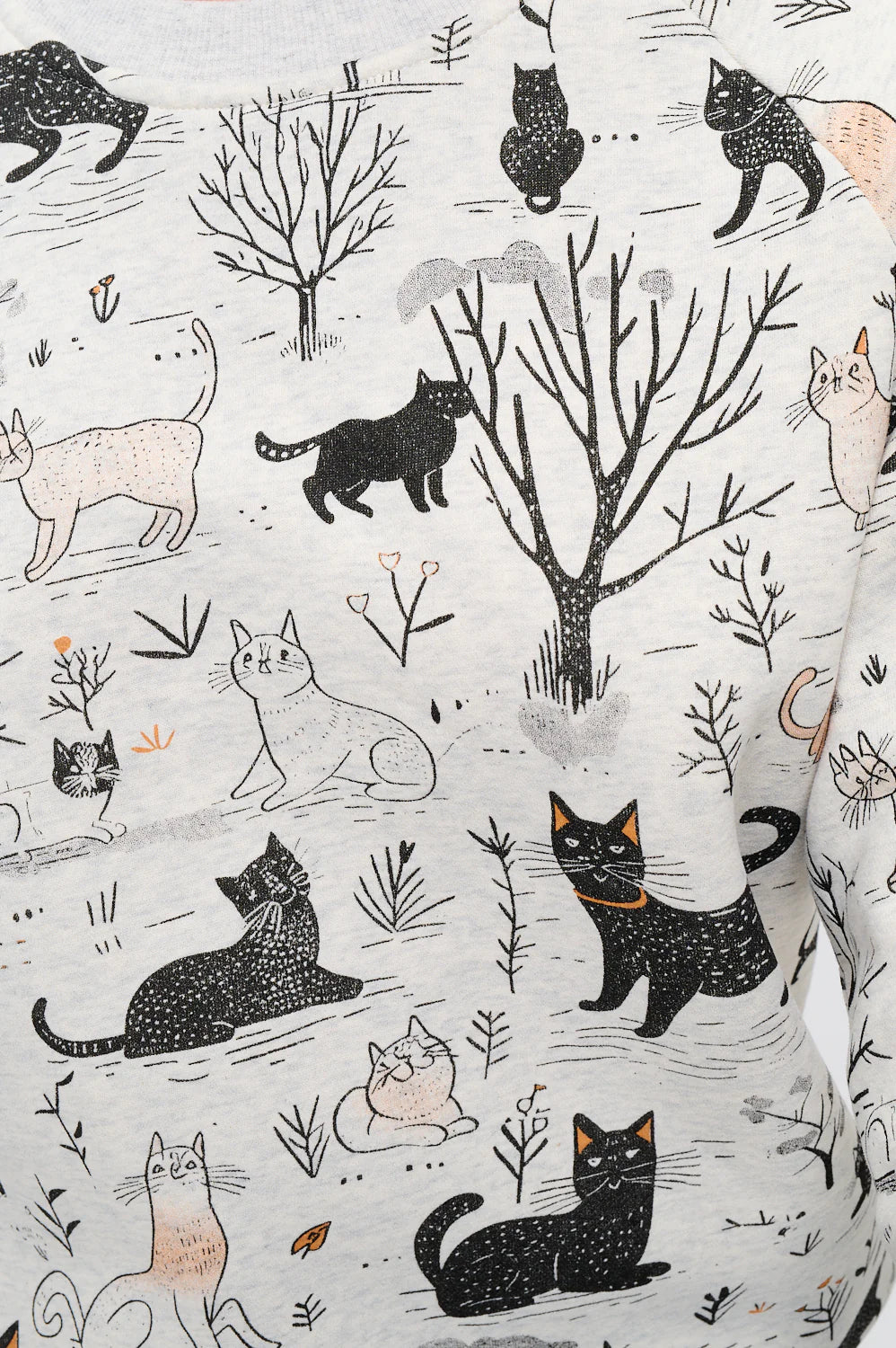 Whimsical Winter Cat Sweatshirt