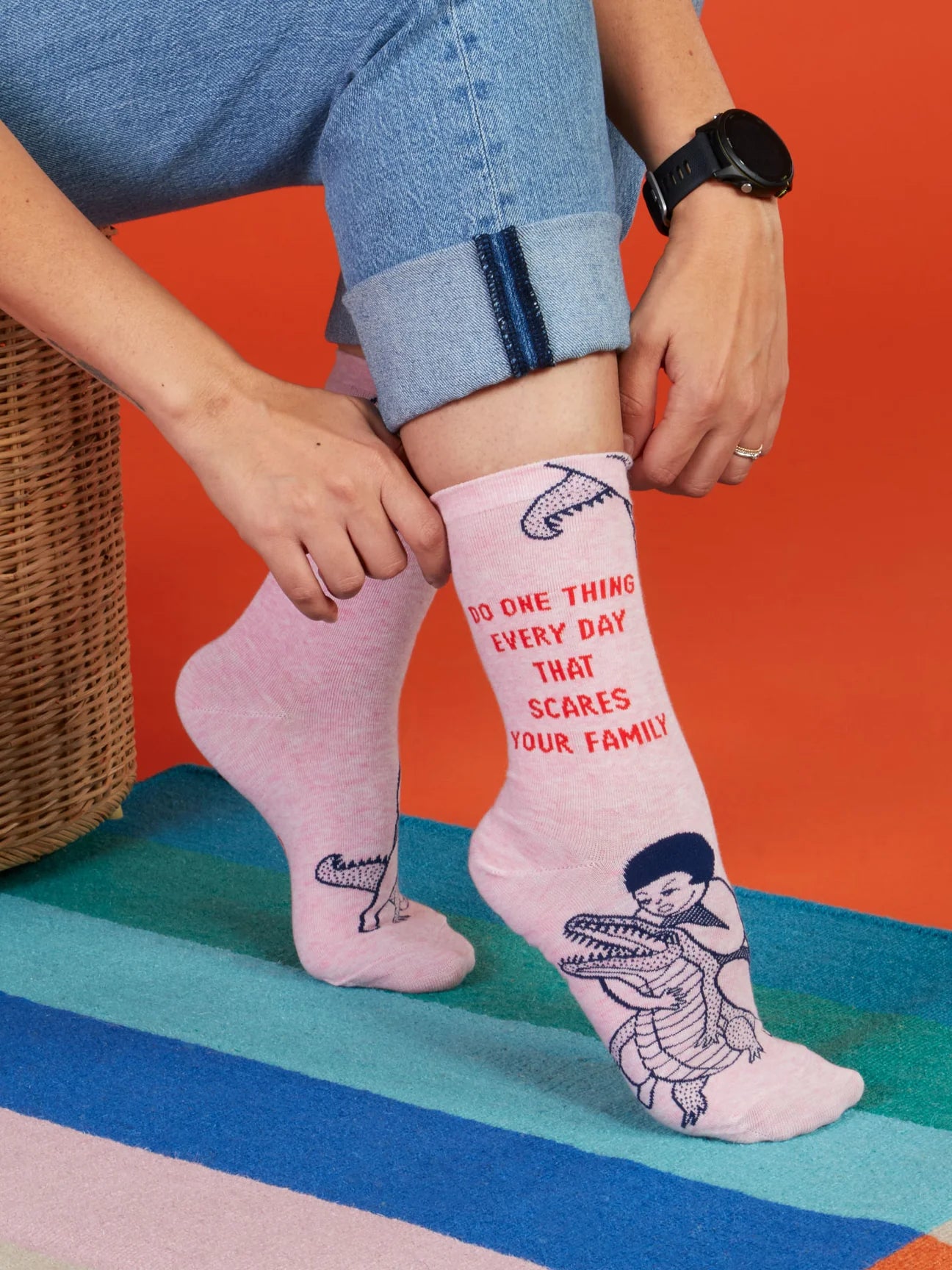Do One Thing Every Day That Scares Your Family W-Crew Socks