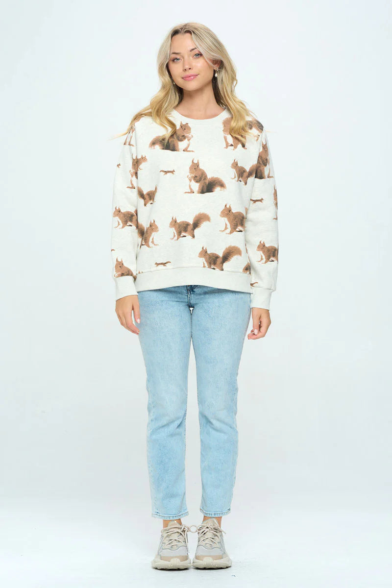 Squirrel Fleece Sweatshirt