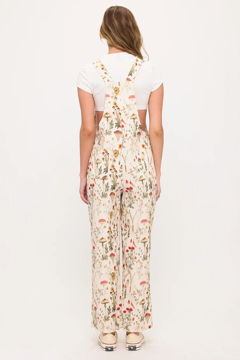 Mushroom Meadows Print Overalls