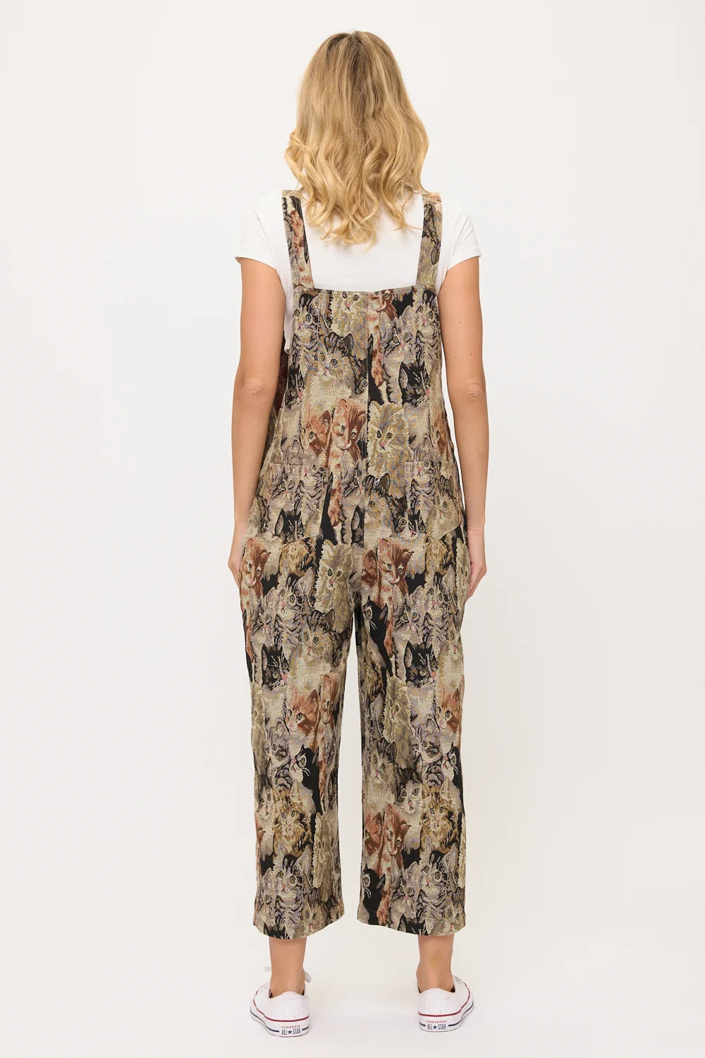 Cat Tapestry Overalls