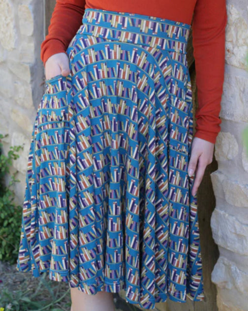 Effie's Heart Sojourn Library Print Skirt