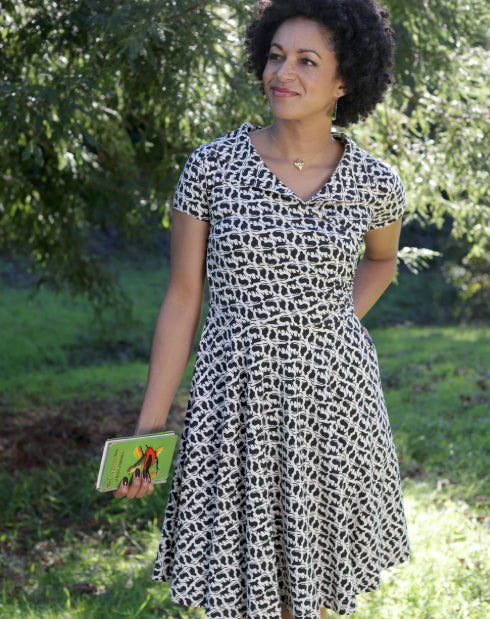 Effie's Heart Bedford Dress Katze Print