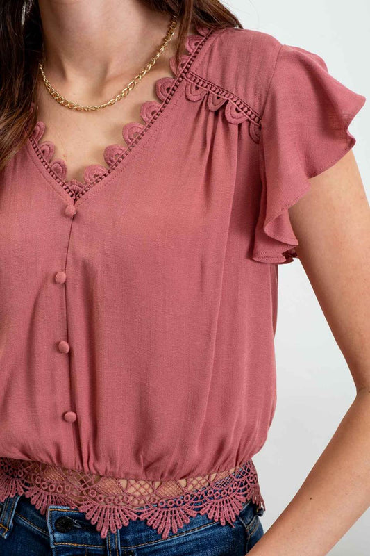 Lace Trim Top