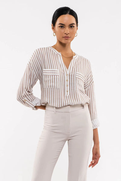 3/4 Sleeve Striped Top