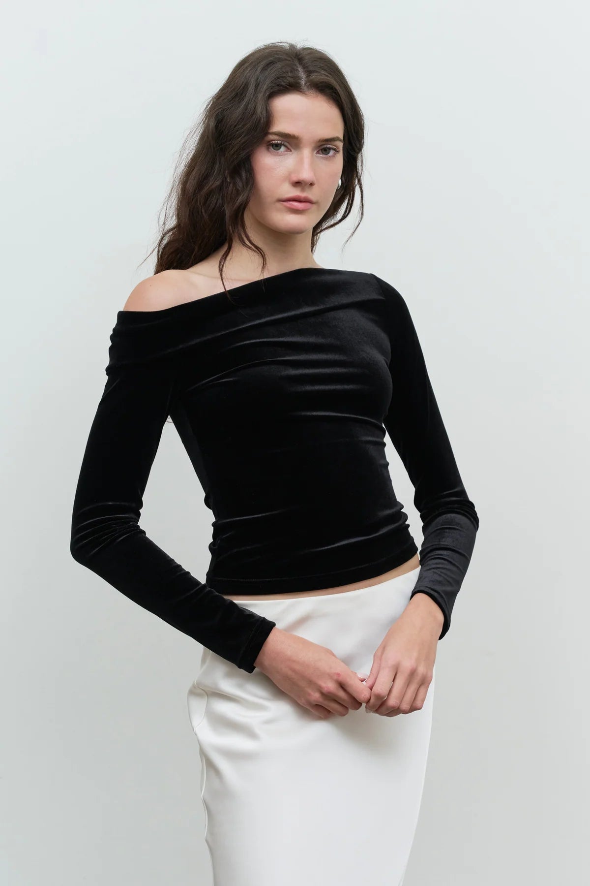 Velvet Off Shoulder Top