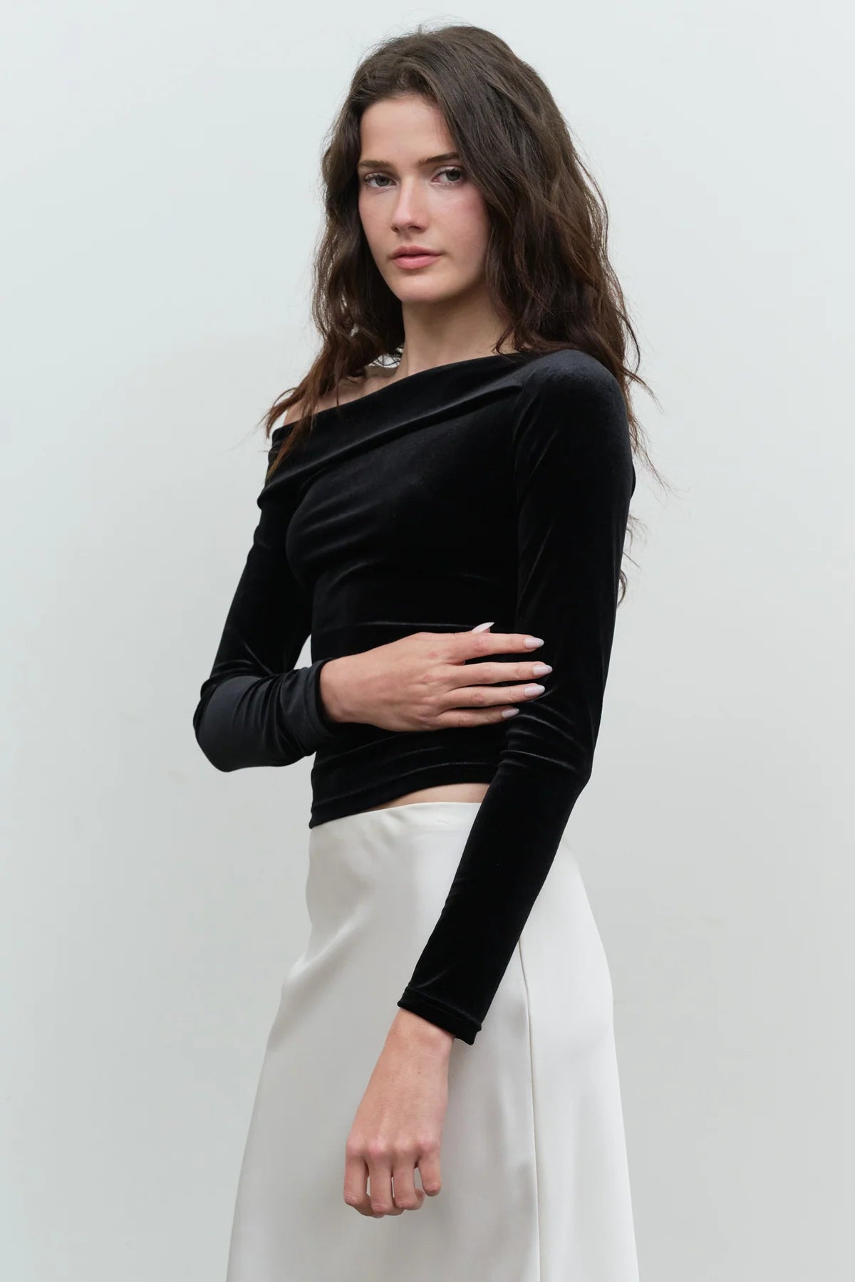 Velvet Off Shoulder Top