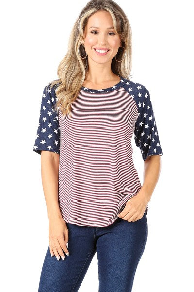Plus Size Stars & Stripes Top