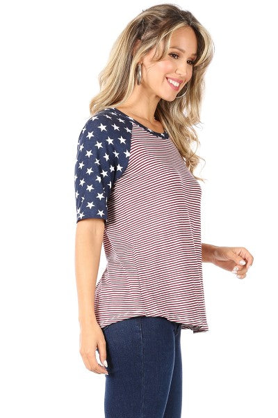 Plus Size Stars & Stripes Top