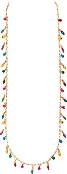 Gold Holiday Lights Chain Necklace
