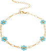 Floral Beaded Anklet