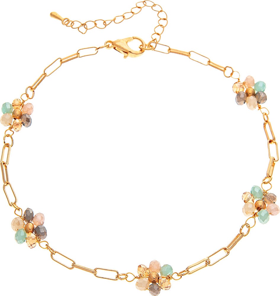 Floral Beaded Anklet