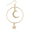 Moon & Star Dangle Earring