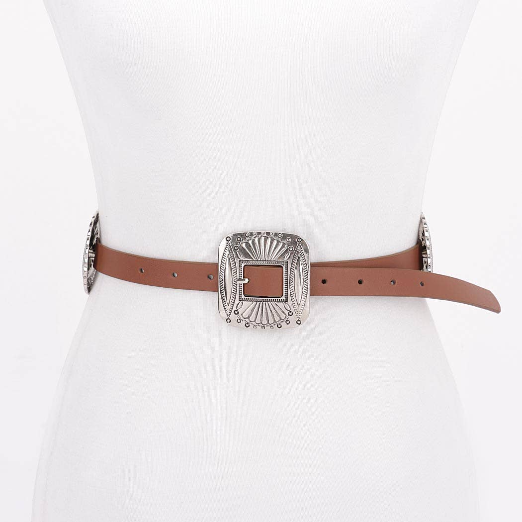 Western Style Multi Metal Belt