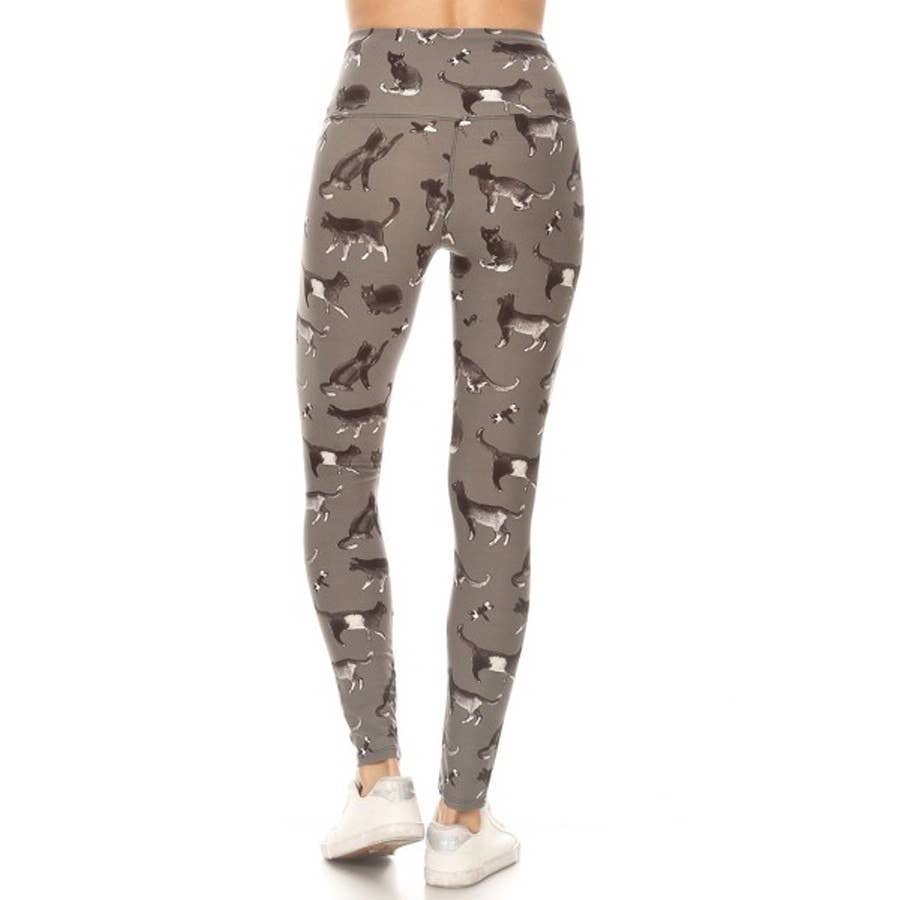 Yoga Band Cat Print Leggings
