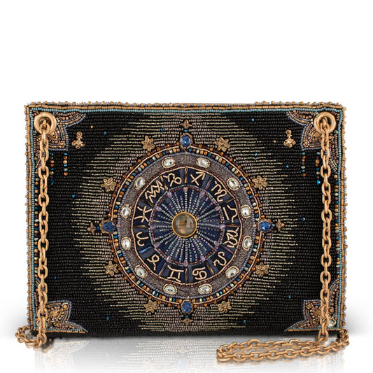 Beaded Zodiac Wheel crossbody bag