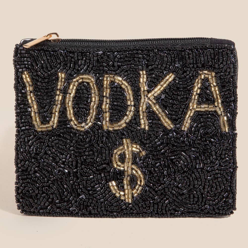 Vodka Money Seed Beaded Coin Purse