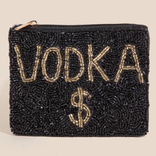 Vodka Money Seed Beaded Coin Purse