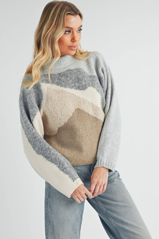 Cozy Color Block Sweater