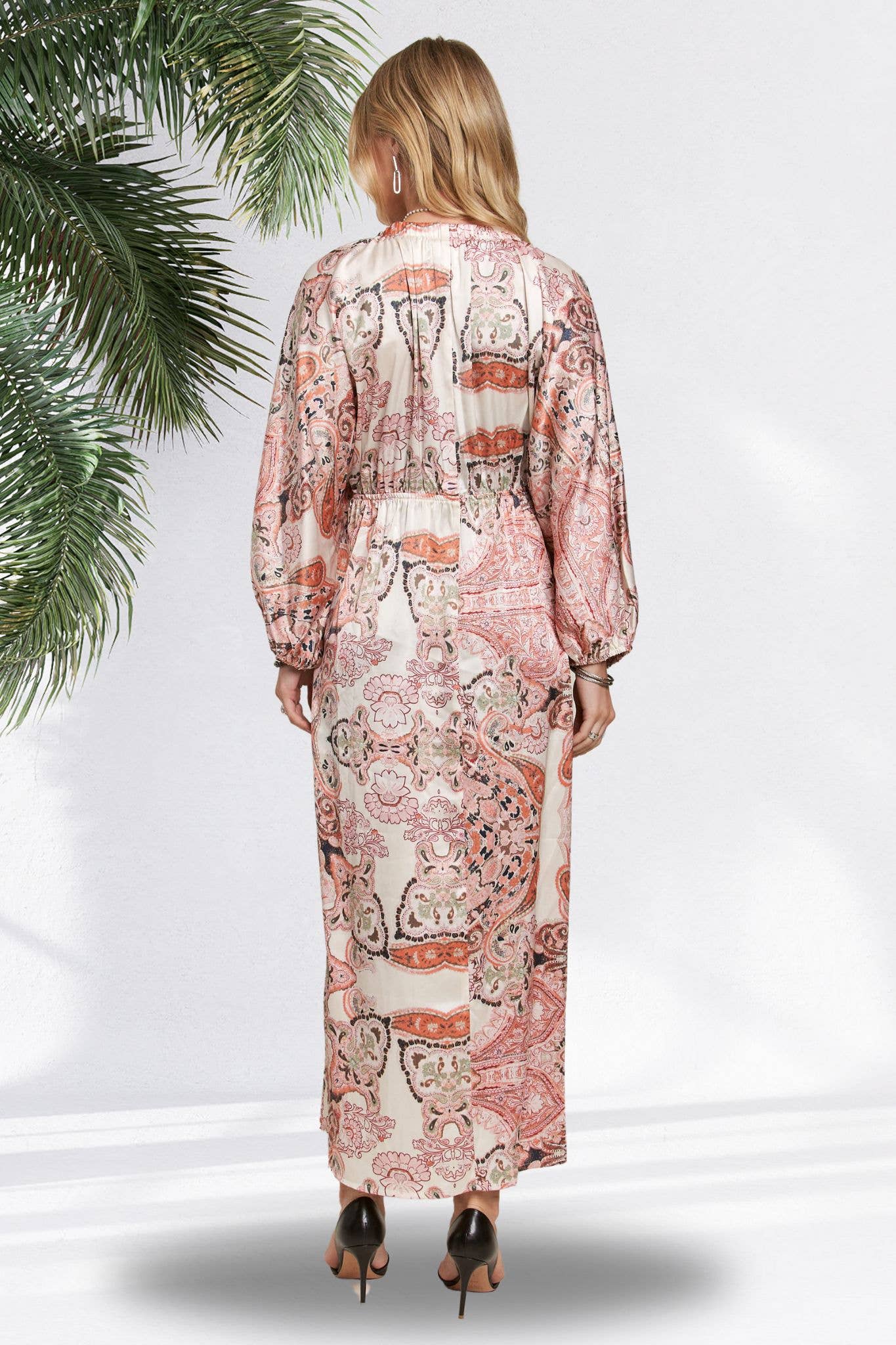 Batwing Boho Paisley Dress