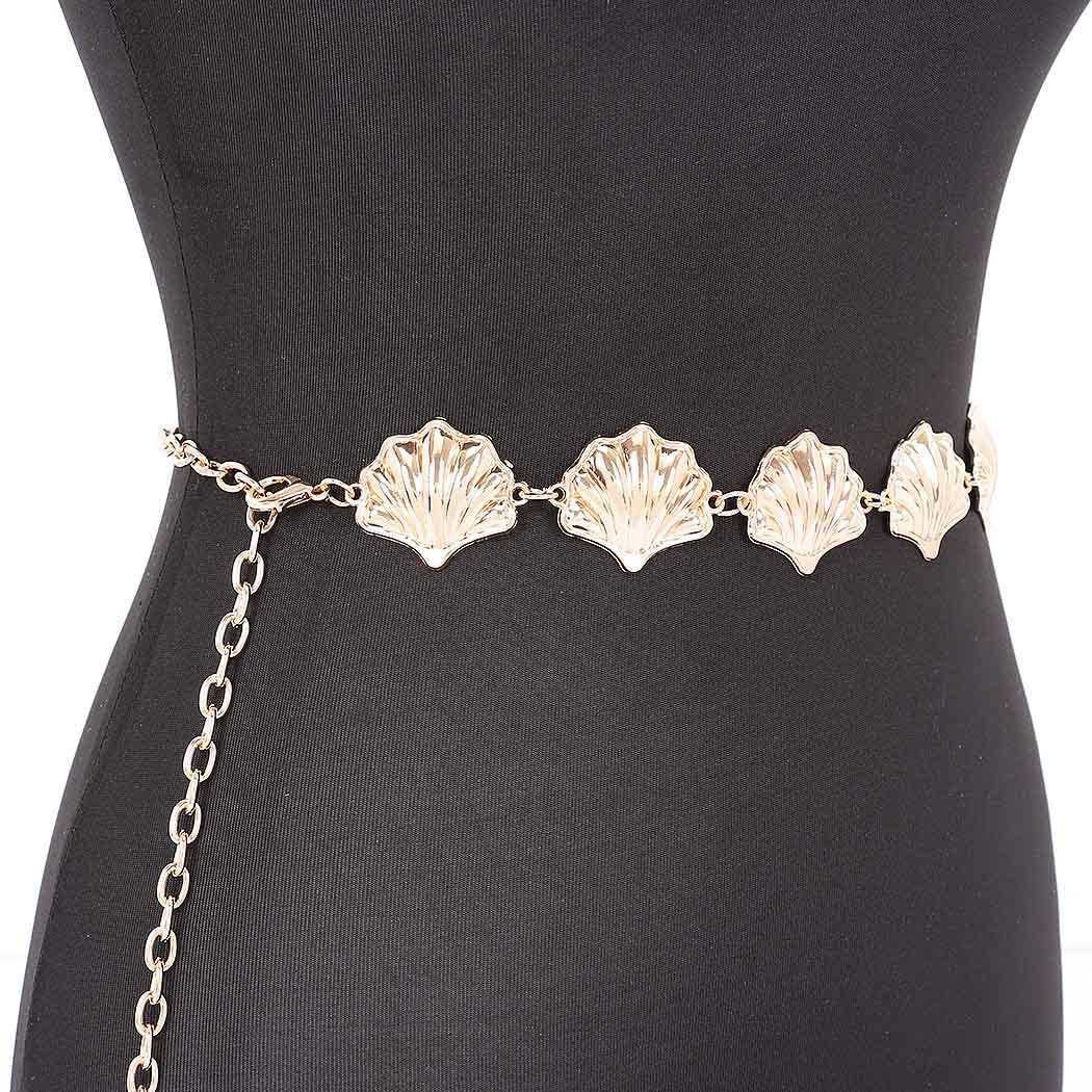 Gold Shell Chain Belt