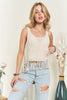 Fringe Hem Crochet Tank Top