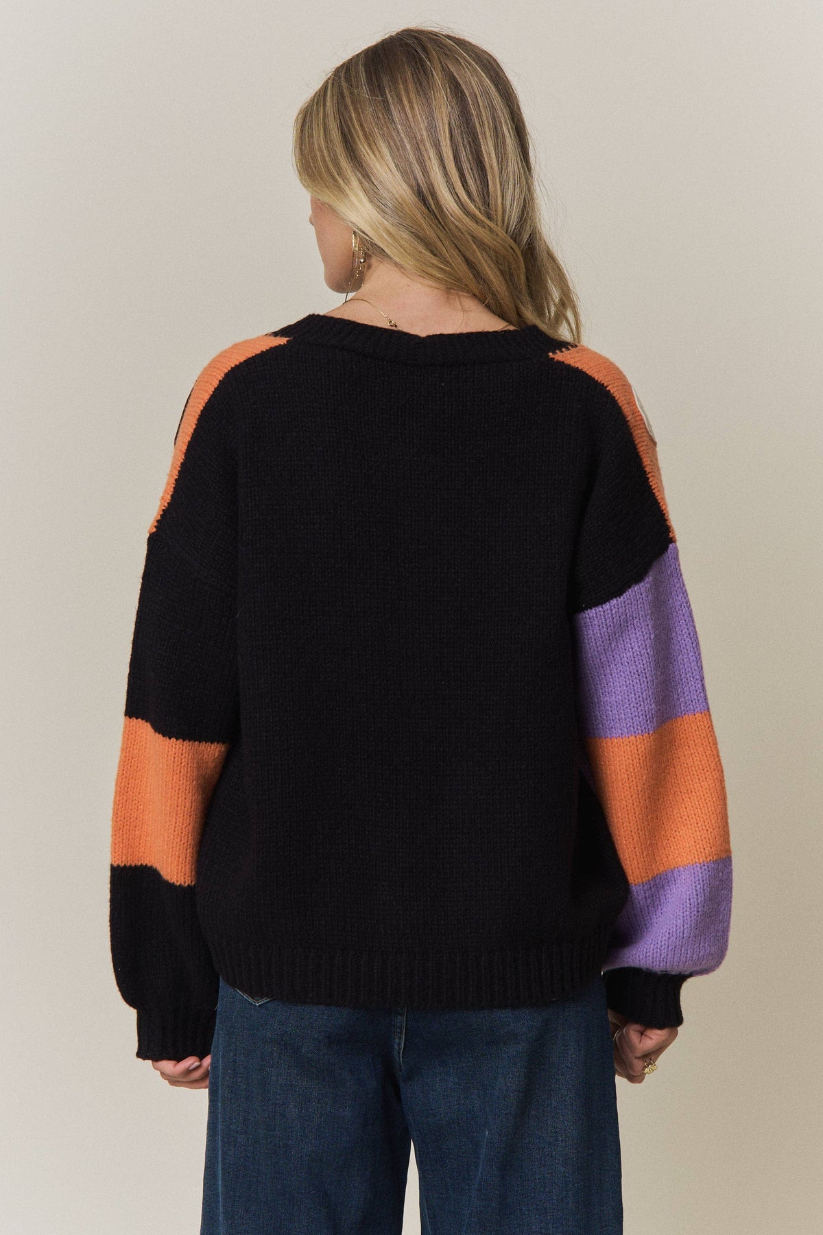 Soft Pumpkin Ghost Festive Cardigan