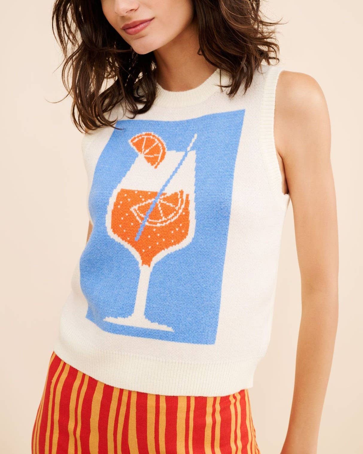 Y2k Summer Vibe Juice Sweater Vest