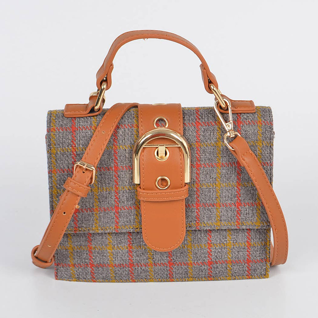 Plaid Pattern Crossbody Bag