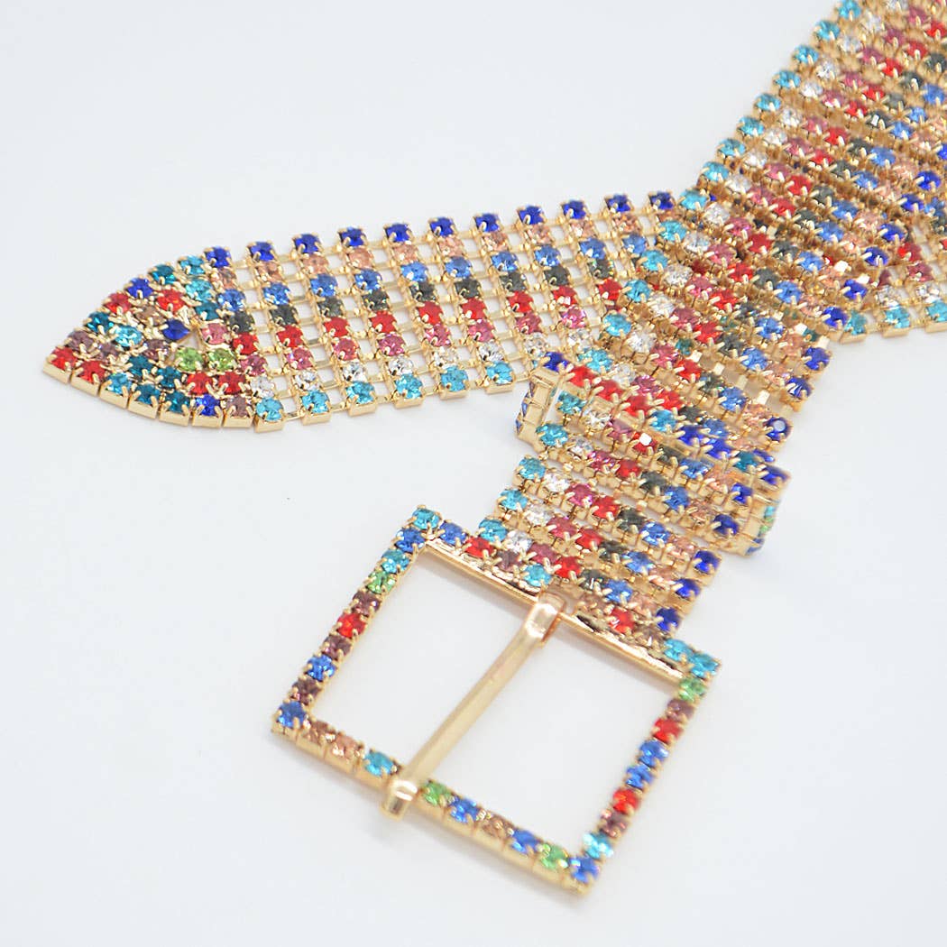 Multicolor Rhinestone Belt