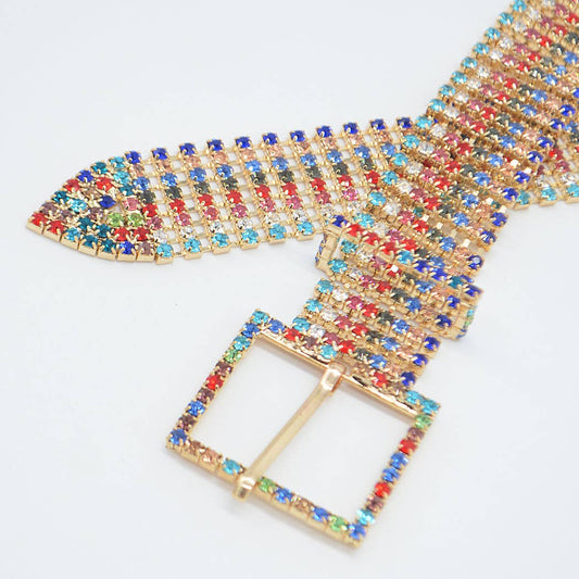 Multicolor Rhinestone Belt