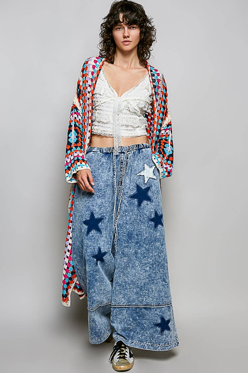 Long Granny Square Cardigan