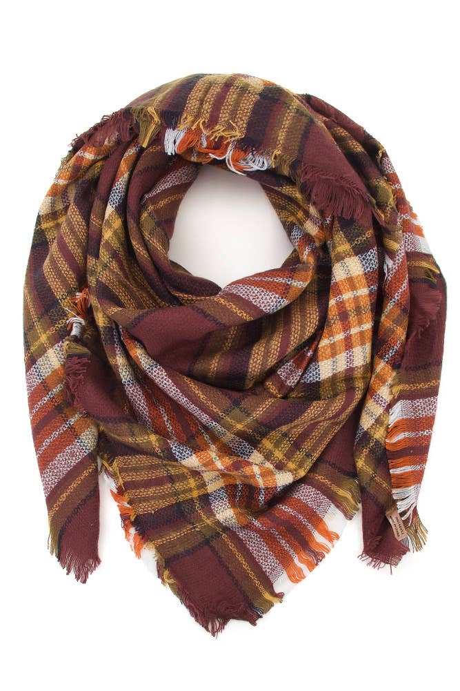 Plaid Blanket Scarf