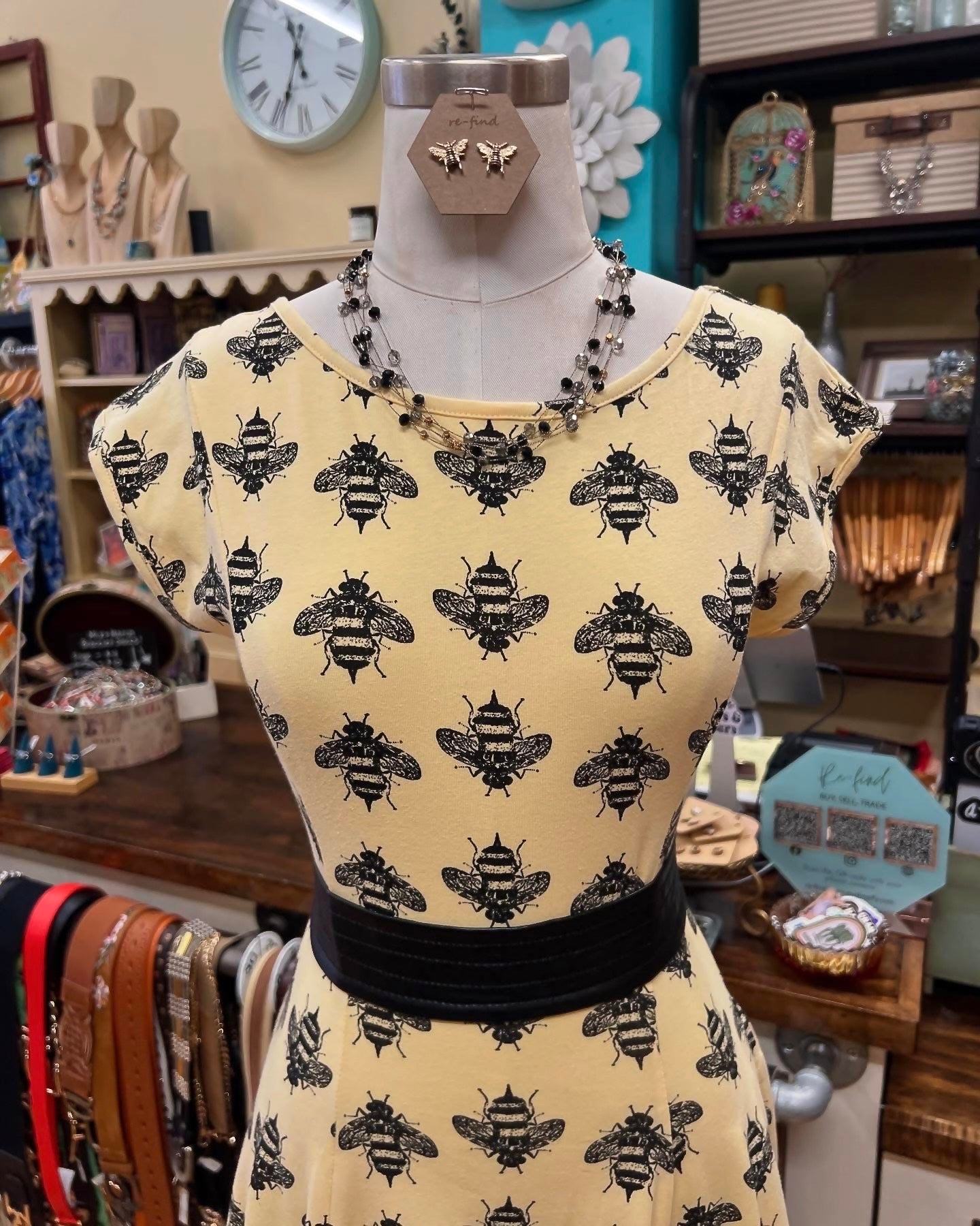 Effie's Heart Mary Dress in Bumblebee Print