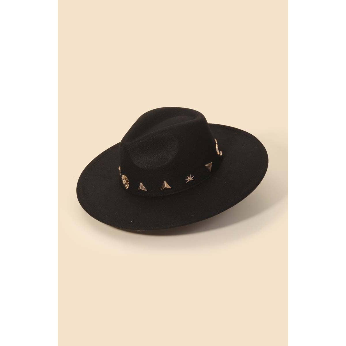 Studded Sun Moon Star Fedora