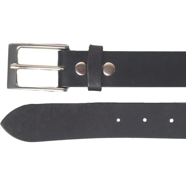 Men's Black Leather Belt 35mm