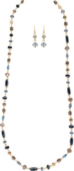 Ceramic Glass Necklace Set