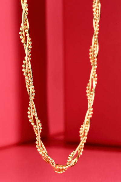 Twisted Ball Rope Chain Necklace