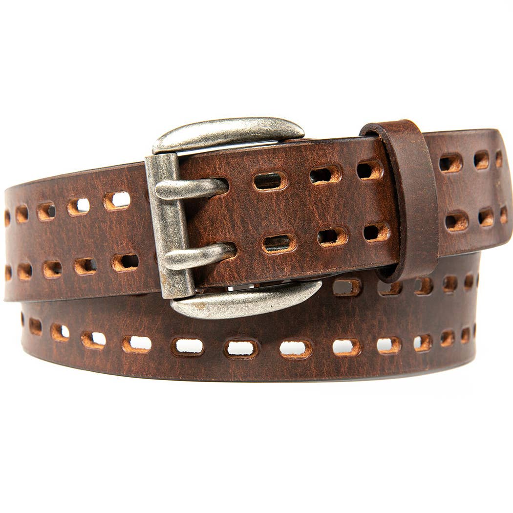 Pierced Leather Belt