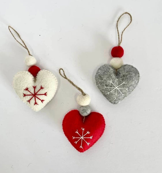 Felt Heart Ornament