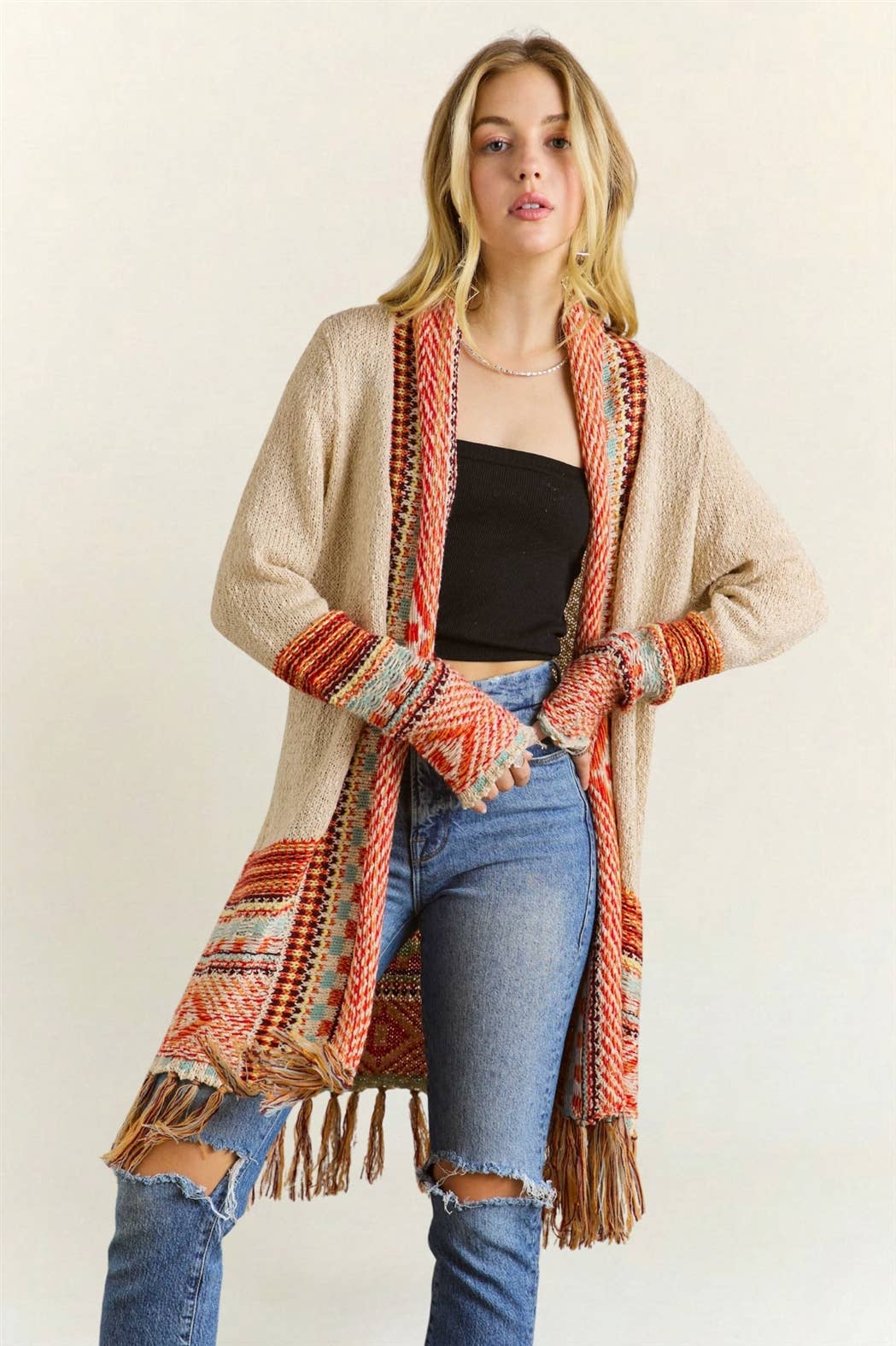 Cozy Boho Fringe Cardigan