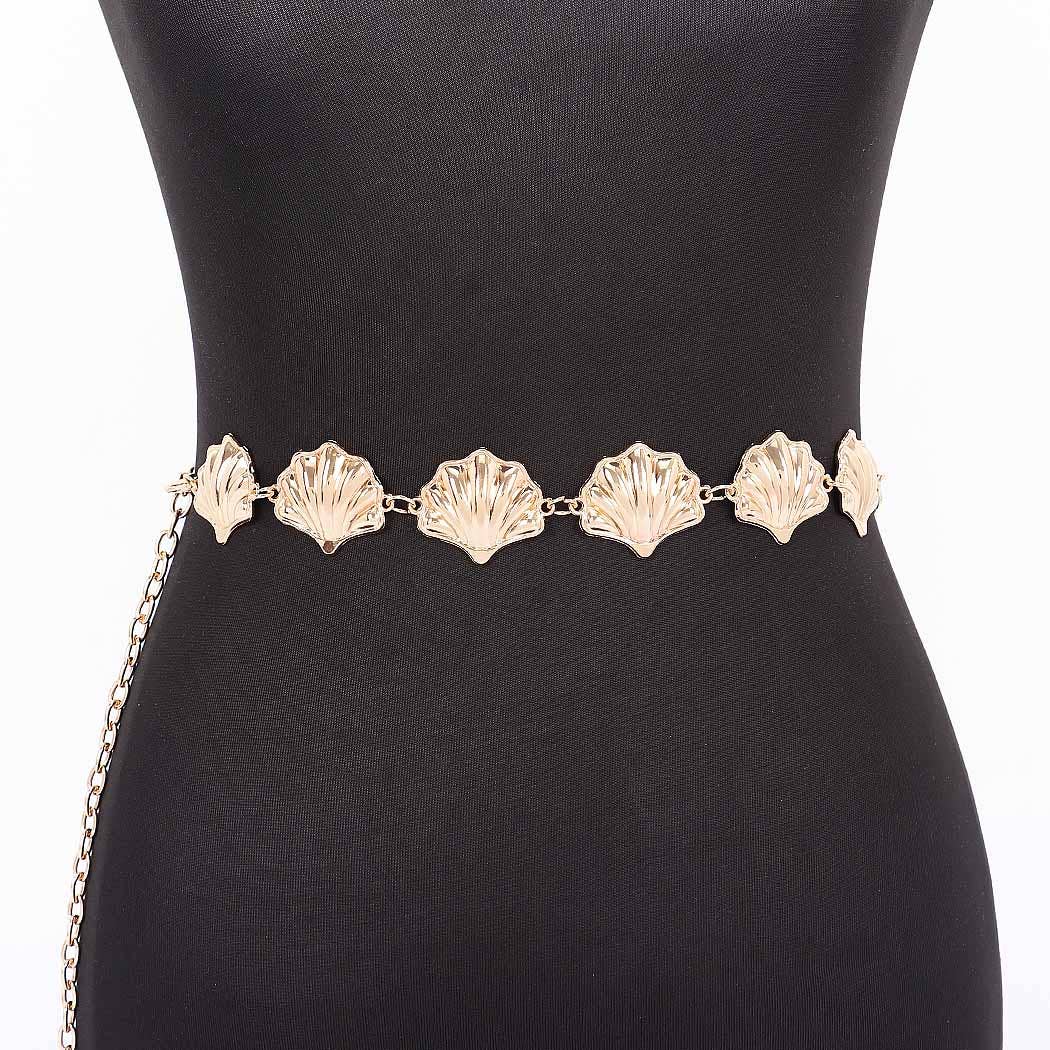 Gold Shell Chain Belt