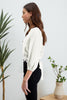 3/4 Sleeve Scalloped Top