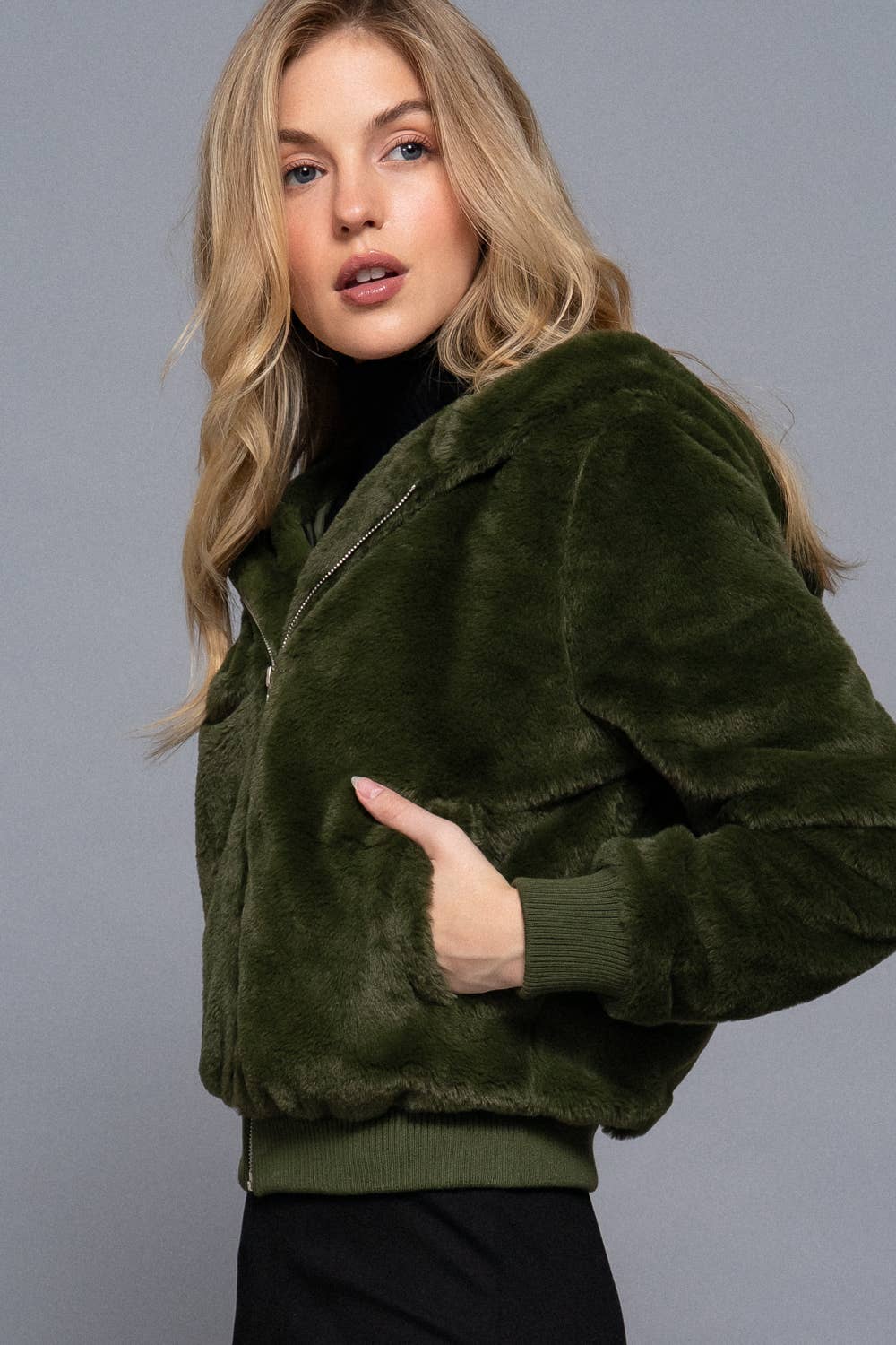 Faux Fur Hooded Jacket