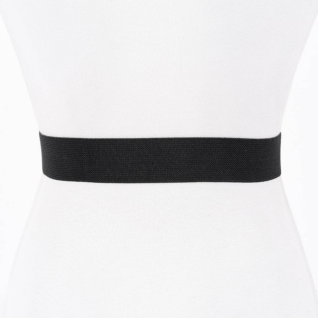 Double Metal Shell Buckle Stretch Belt